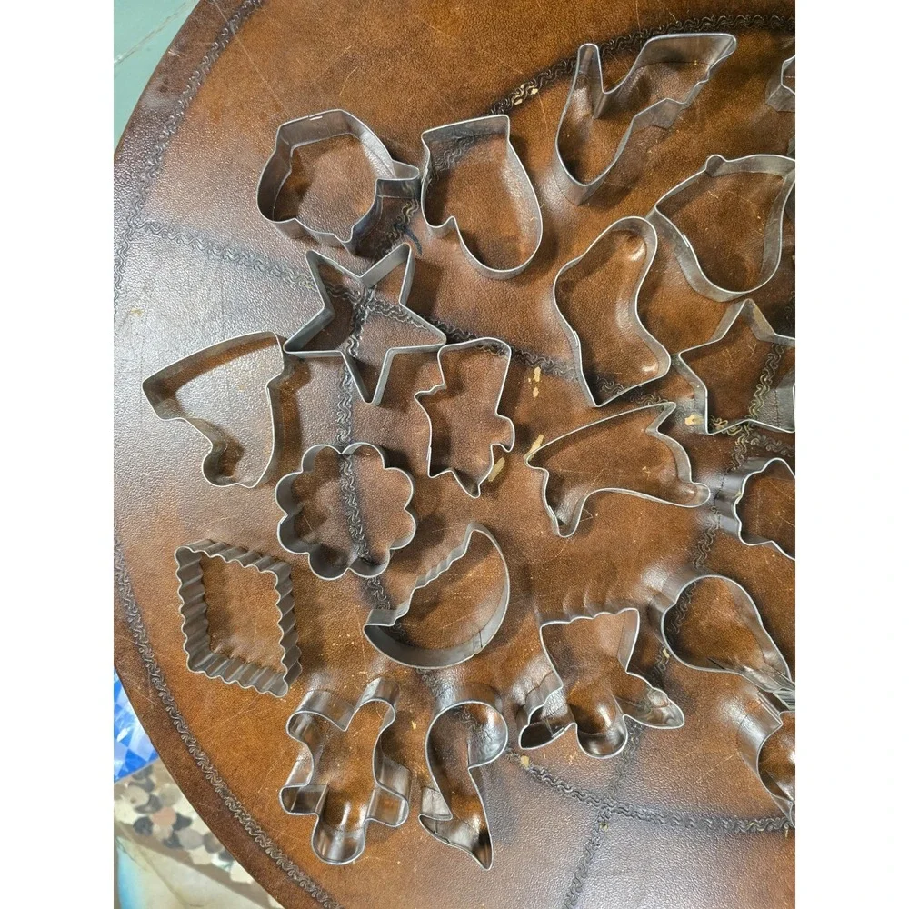 37 Metal Cookie Cutters, Various Sizes Shapes, 11 Mini, 26 Large, Homemade Cooki